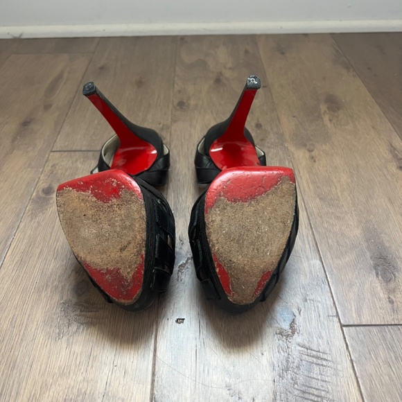 Christian Louboutin Leather Slingback Sandals Sz 36.5 - Picture 6 of 8